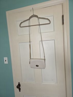 Vintage Coach Legacy Cream Crossbody Bag with Gold Chain And Hardware